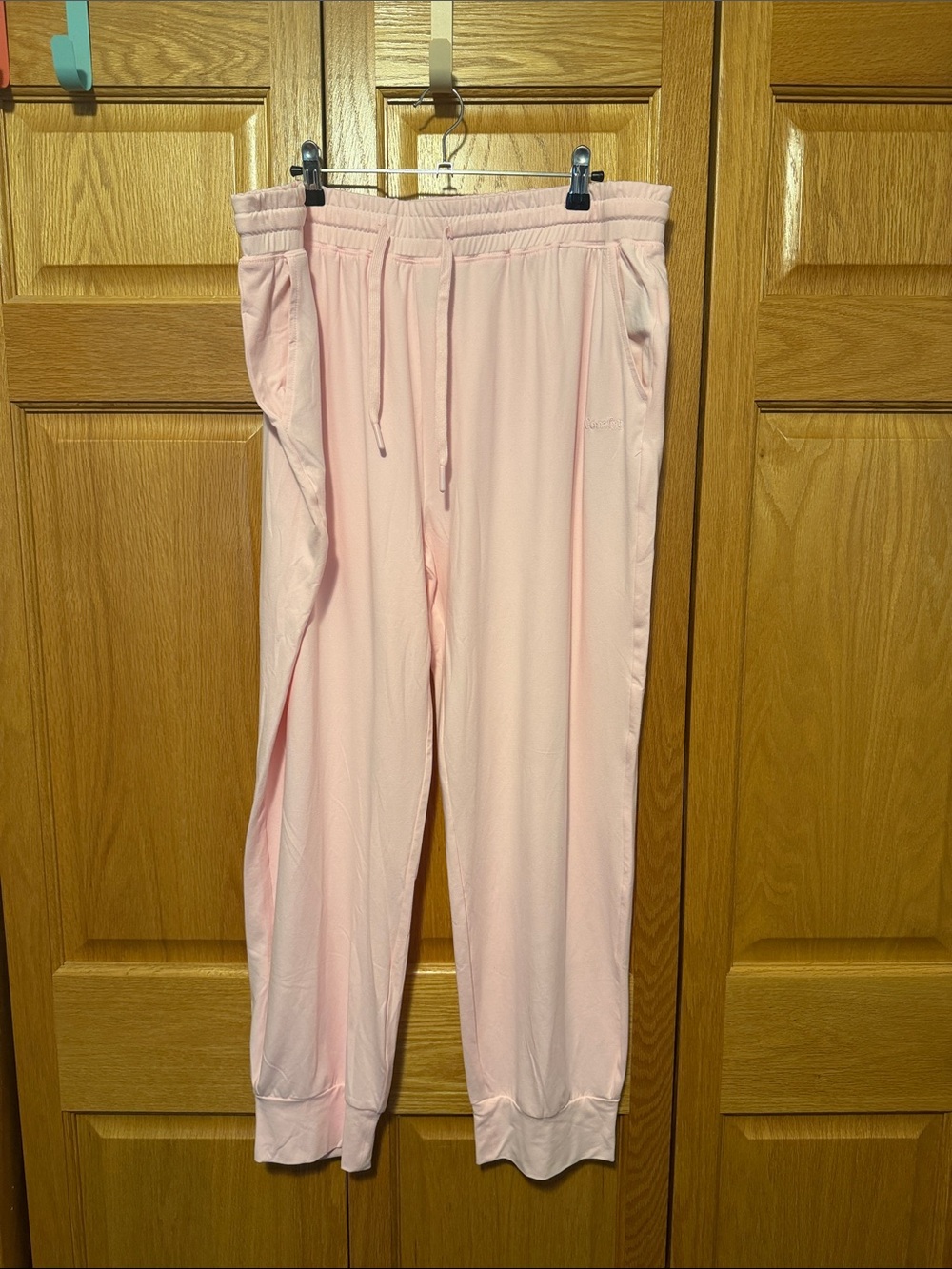 Comfrt Light Pink Drawstring Jogger Pants size 2 extra large new no tags